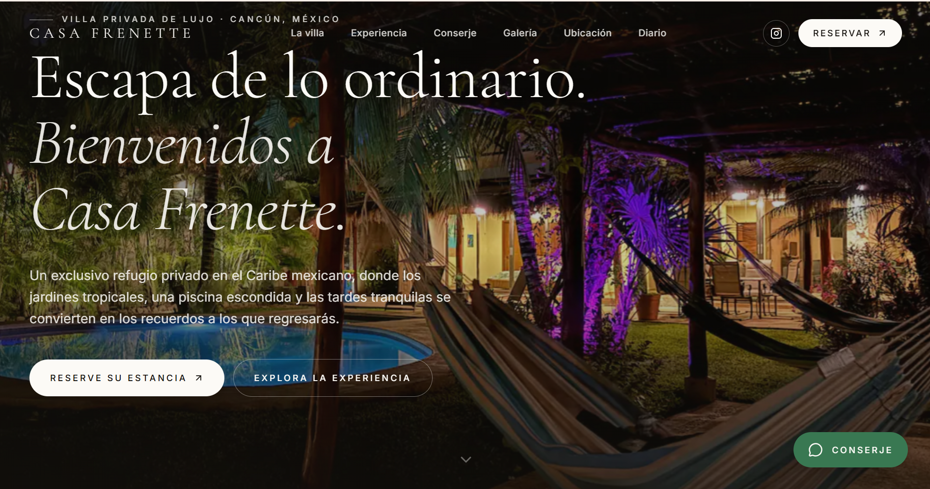 Sitio web de Alojamiento Vacacional